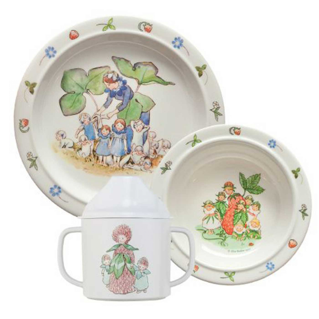 Elsa Beskow Blomsterbarn Barnservis 3 delar