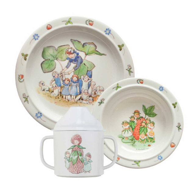 Elsa Beskow Blomsterbarn Barnservis 3 delar