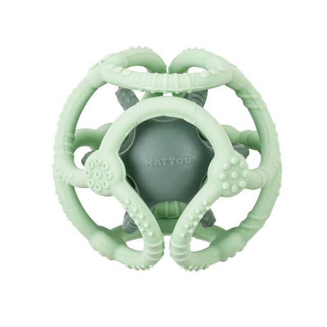 Nattou Soft Silicone Aktivitetsboll Grön