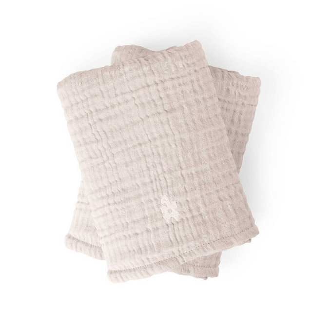 Sebra Skötunderlägg i muslin Birchbark Rose