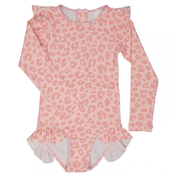 Geggamoja UV-Baddräkt Långärmad Leopard Rosa i gruppen Barnkläder / Sol och bad / UV-kläder hos Bonti (22662410-LEO)
