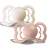 BIBS Napp Supreme Silikon 2-pack 0-6 mån Ivory/Blush i gruppen Babytillbehör / Nappar och tillbehör / Nappar 0-6 månader hos Bonti (BIBS160221)