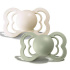 BIBS Napp Supreme Silikon 2-pack 6-18 mån Ivory/Sage i gruppen Babytillbehör / Nappar och tillbehör / Nappar 6 månader + hos Bonti (BIBS260346)
