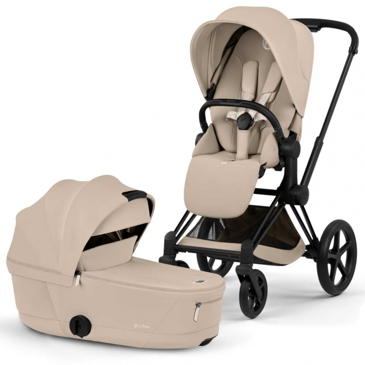 Cybex Priam Duovagn Matt Black/Cozy Beige i gruppen Barnvagnar / Varumärken / Cybex / Cybex Priam hos Bonti (CYBE526000021)