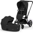 Cybex E-Priam Duovagn Matt Black/Sepia Black i gruppen Barnvagnar / Varumärken / Cybex / Cybex E-Priam hos Bonti (CYBE526000053)
