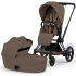 Cybex E-Priam 2026 Duovagn Matt Black/Coconut Brown i gruppen Barnvagnar / Varumärken / Cybex / Cybex E-Priam hos Bonti (CYBE526001491)