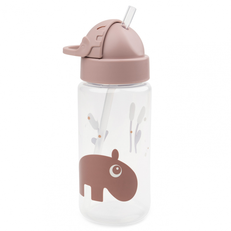 Done By Deer Vattenflaska med sugrör Ozzo Powder i gruppen Babytillbehör / Äta och mata / Muggar, flaskor och glas hos Bonti (DOBD1026311)