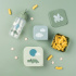 Done By Deer Snack Box Happy Clouds Green 3-pack i gruppen Babytillbehör / Äta och mata / Matförvaring hos Bonti (DOBD1236403)