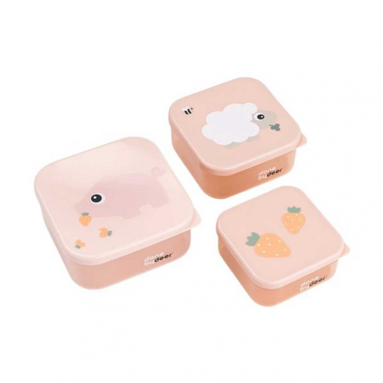 Done By Deer Snack Box Tiny Farm Powder 3-pack i gruppen Babytillbehör / Äta och mata / Matförvaring hos Bonti (DOBD1256871)