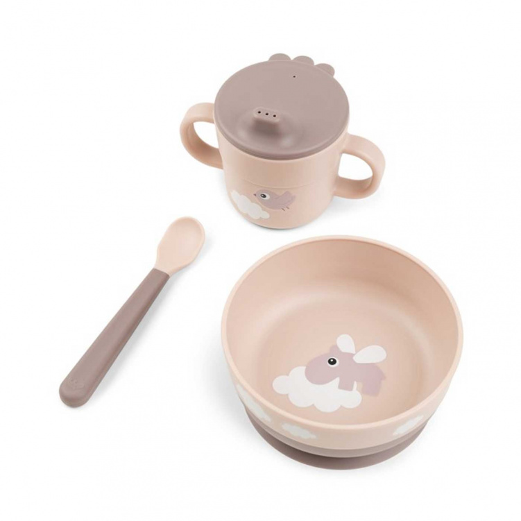Done By Deer Foodie First Meal Servis Happy Clouds Powder i gruppen Babytillbehör / Äta och mata / Serviser hos Bonti (DOBD1596571)