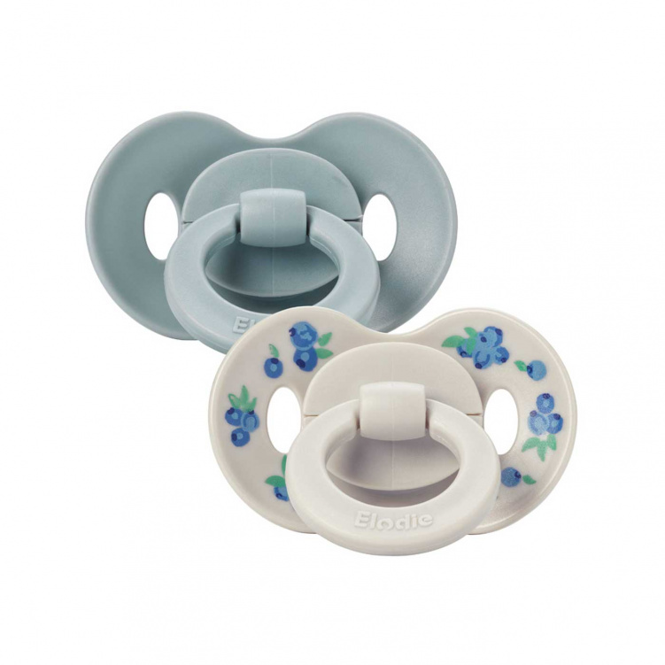 Elodie Binky Napp Silikon 2-pack 0-6 mån Blueberry Bliss i gruppen Babytillbehör / Nappar och tillbehör / Nappar 0-6 månader hos Bonti (ELOD30106200435NA)