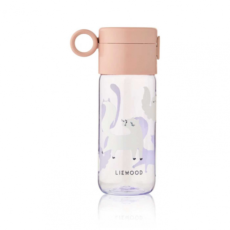 Liewood Clemence Vattenflaska 350 ml Cat/Warm Lilac i gruppen Babytillbehör / Äta och mata / Muggar, flaskor och glas hos Bonti (LIEWLW20622-2781)