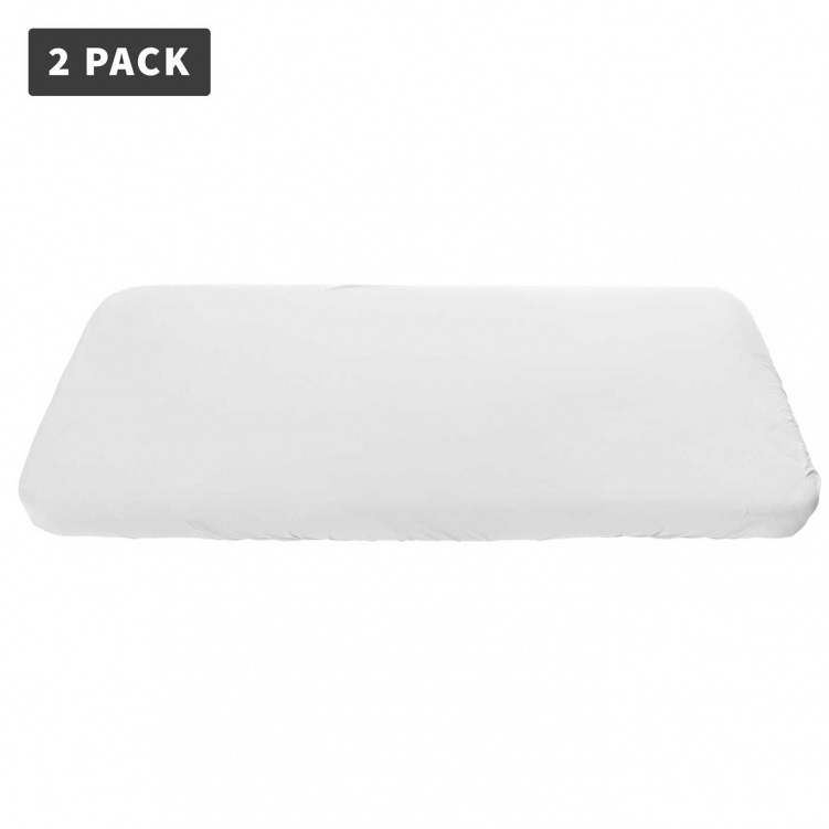 Sebra Dra-på-lakan Junior 70x160 2-pack Vit i gruppen Babytillbehör / Sova / Underlakan hos Bonti (SEBR100930023)