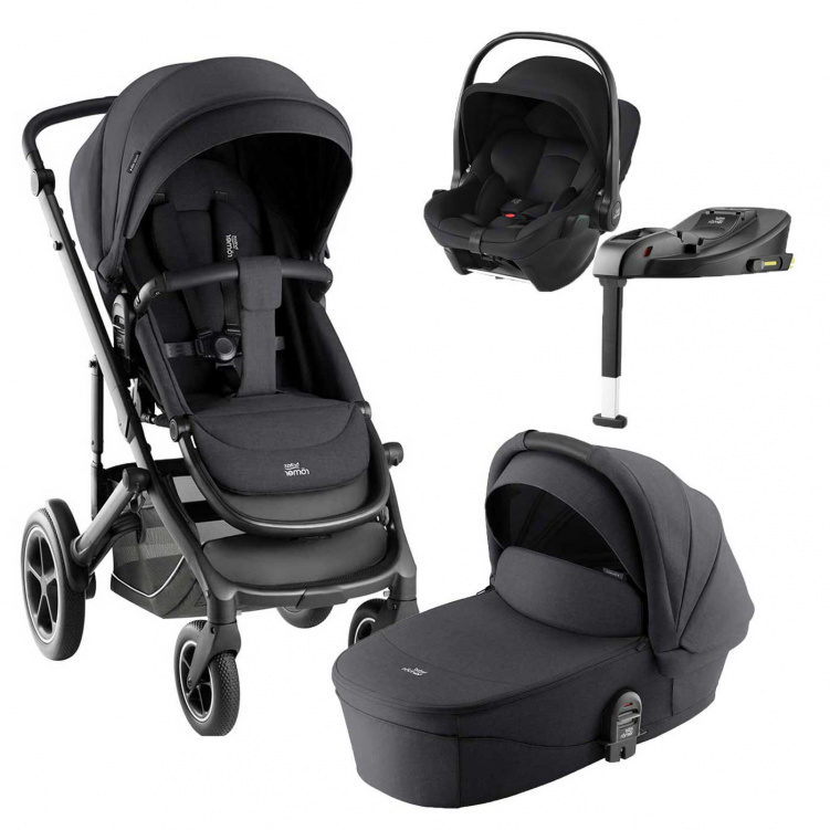 Britax Smile 5Z Duovagn + Baby-safe Core + Bas i gruppen Barnvagnar / Barnvagnspaket hos Bonti (SET-Britax5Z2)