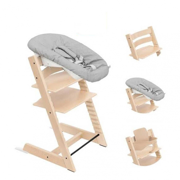 Stokke Tripp Trapp Stol + Bygel + Newborn Set Natural i gruppen Babytillbehör / Äta och mata hos Bonti (STOK685700)