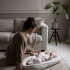 Vinter & Bloom Meadow Babynest Soft Sand i gruppen Babytillbehör / Sova / Babynest och sovstöd hos Bonti (VIBL40030-21)