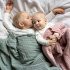 Vinter & Bloom Filt Muslin Eko Jade Green i gruppen Babytillbehör / Sova / Bädda för sommartider hos Bonti (VIBL40044-7)