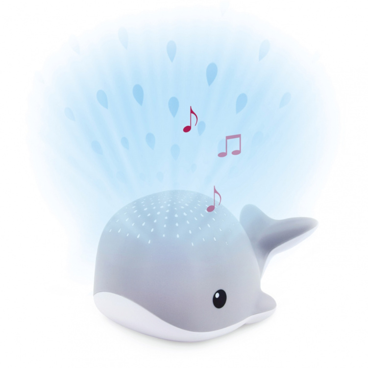 Zazu Projektor Wally the Whale Grå i gruppen Möbler och inredning / Nattlampor hos Bonti (ZAZUZA-WALLY-01)